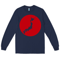 Navy japan island Long Sleeve Tee - baoMotion