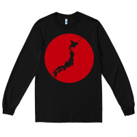 Black japan island Long Sleeve Tee - baoMotion
