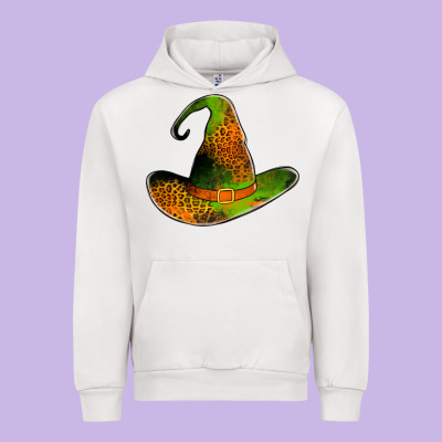 Leopard Witch Hat Urban Hoodie Designed By Jasminsmagicworld