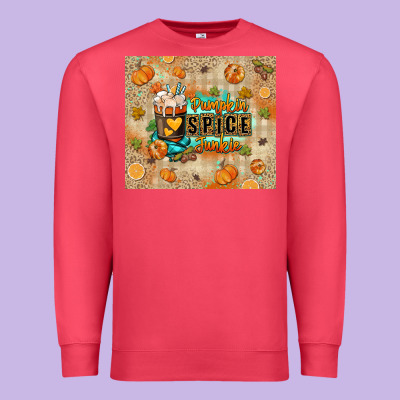 Pumpkin Spice Junkie Premium Sweatshirt Designed By Ranaportraitstore