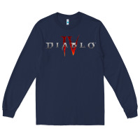 Navy Diablo 4 Gämë Online Long Sleeve Tee - baoMotion