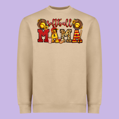 Softball Mama Heavyweight Sweatshirt Designed By Jasminsmagicworld