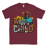 Burgundy wild child kids car Classic Tee - OliviaCreatesArt