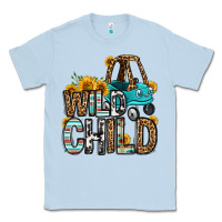 Dusty Blue wild child kids car Classic Tee - OliviaCreatesArt