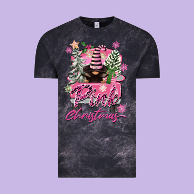 Pink Christmas Truck Gnome Vintage Tee Designed By Fadigitalartstudio