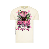Vintage Arctic Pink Christmas Truck Gnome Vintage Tee - FaDigitalArtStudio