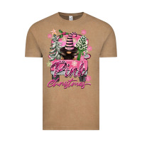 Vintage Coffee Pink Christmas Truck Gnome Vintage Tee - FaDigitalArtStudio