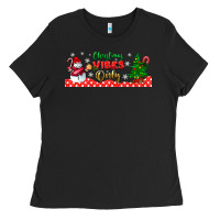 Black christmas vibes only libbey glass Ladies Tee - BundleAndBundleShop
