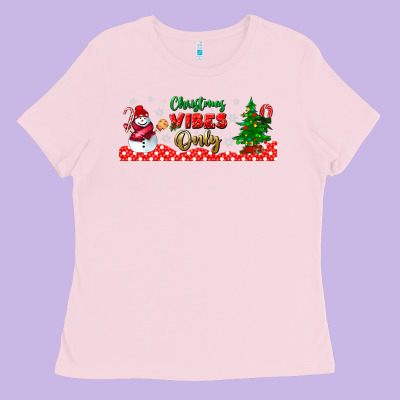 Christmas Vibes Only Libbey Glass Ladies Tee Designed By Bundleandbundleshop