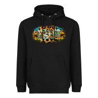 Black Blessed Sunflower Gemstone Heavyweight Hoodie - RanaPortraitStore