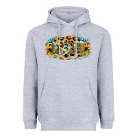Heather Grey Blessed Sunflower Gemstone Heavyweight Hoodie - RanaPortraitStore