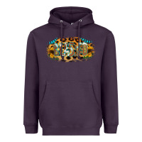 Plum Blessed Sunflower Gemstone Heavyweight Hoodie - RanaPortraitStore