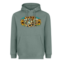 Sage Blessed Sunflower Gemstone Heavyweight Hoodie - RanaPortraitStore