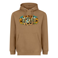 Toasted Coconut Blessed Sunflower Gemstone Heavyweight Hoodie - RanaPortraitStore