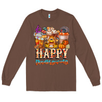 Chestnut happy thanksgiving Long Sleeve Tee - CowhideDigitalArt
