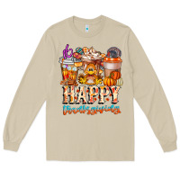 Mushroom happy thanksgiving Long Sleeve Tee - CowhideDigitalArt