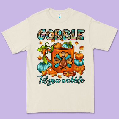 Gobble Til You Wobble Coffee Mug Premium Tee Designed By Fadigitalartstudio