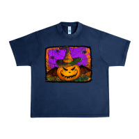 Navy jack o' lantern pumpkin Urban Heavy Tee - Jasminsmagicworld