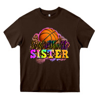 Chocolate Brown basketball sister Heavy Core Tee - OliviaCreatesArt