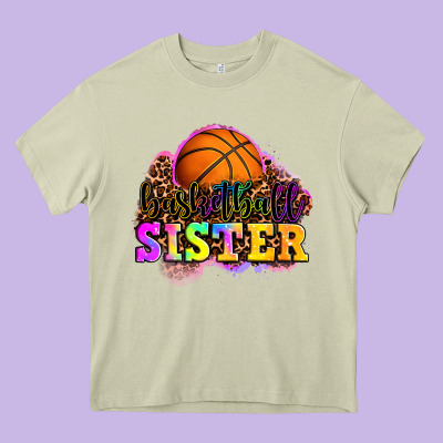 Basketball Sister Heavy Core Tee Designed By Oliviacreatesart