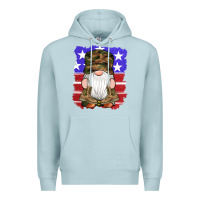 Blue Mist military gnomes boots american flag Premium Hoodie - Artiststas