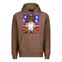 Chestnut military gnomes boots american flag Premium Hoodie - Artiststas
