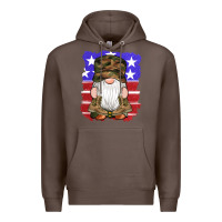 Coffee military gnomes boots american flag Premium Hoodie - Artiststas