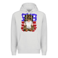 Dove Grey military gnomes boots american flag Premium Hoodie - Artiststas