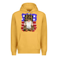 Mustard military gnomes boots american flag Premium Hoodie - Artiststas