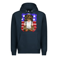 Navy military gnomes boots american flag Premium Hoodie - Artiststas