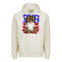 Oatmeal Heather military gnomes boots american flag Premium Hoodie - Artiststas