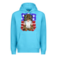 Ocean Blue military gnomes boots american flag Premium Hoodie - Artiststas
