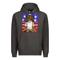 Smoke military gnomes boots american flag Premium Hoodie - Artiststas