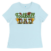 Baby Blue football dad Ladies Tee - BundleAndBundleShop