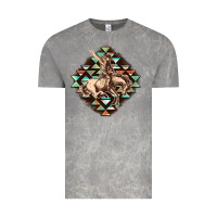 Cloud Rock Aztec symbol rodeo Vintage Tee - FaDigitalArtStudio