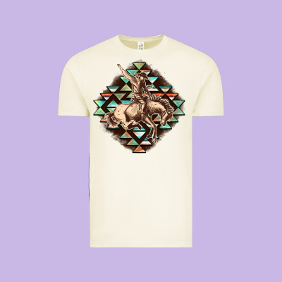 Aztec Symbol Rodeo Vintage Tee Designed By Fadigitalartstudio