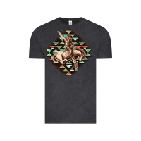 Vintage Black Aztec symbol rodeo Vintage Tee - FaDigitalArtStudio