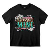 Black blessed mini Heavy Core Tee - OliviaCreatesArt