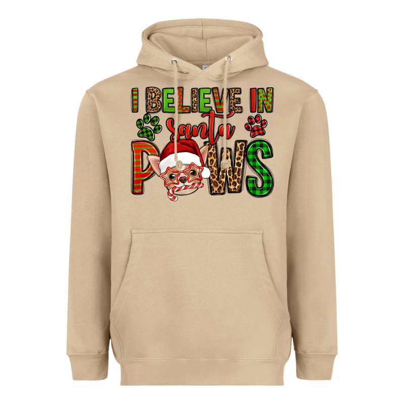 I Believe In Santa Paws Chihuahuha Heavyweight Hoodie by Jasminsmagicworld | Teevron