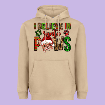 I Believe In Santa Paws Chihuahuha Heavyweight Hoodie Designed By Jasminsmagicworld