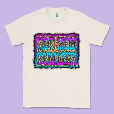 Hot Mom Summer Leopard Classic Tee Designed By Cowcowdesign