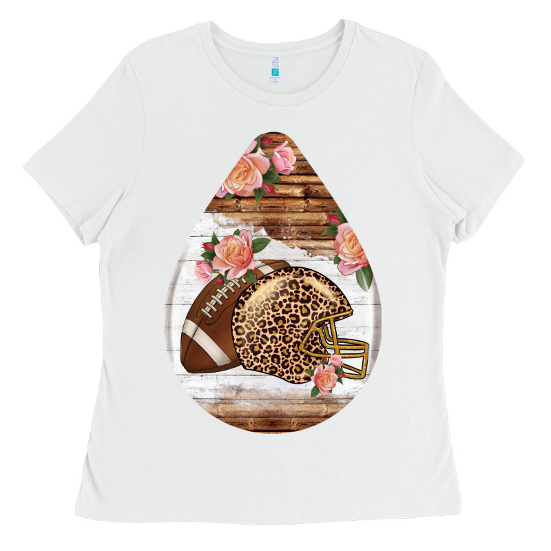 American Football And Western Roses Teardrop Ladies Tee by BundleAndBundleShop | Teevron