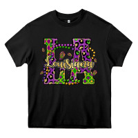 Black louisiana mardi gras Heavy Core Tee - OliviaCreatesArt