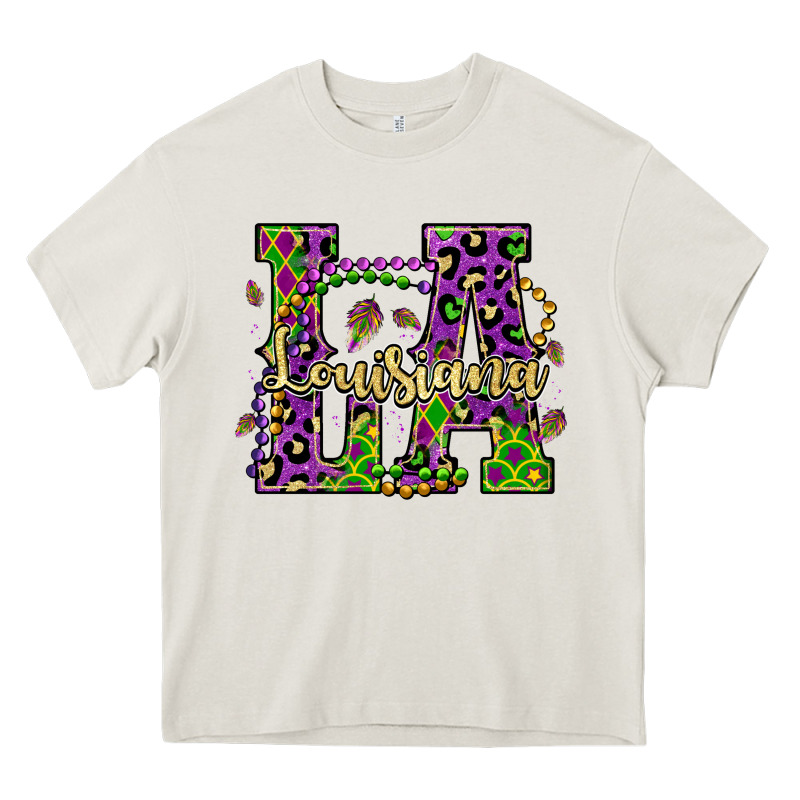 Louisiana Mardi Gras Heavy Core Tee by OliviaCreatesArt | Teevron