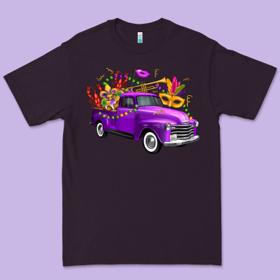 Mardi Gras Truck King's Cake Premium Tee Designed By Fadigitalartstudio
