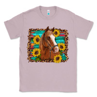 Lilac horse sunflowers turquoise wooden serape leopard Classic Tee - Artiststas