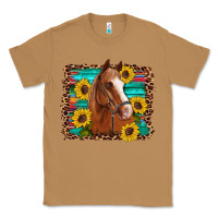 Toasted Coconut horse sunflowers turquoise wooden serape leopard Classic Tee - Artiststas
