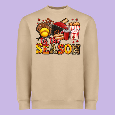 Tis The Season Softball Heavyweight Sweatshirt Designed By Jasminsmagicworld