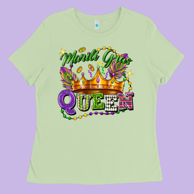 Mardi Gras Queen Ladies Tee Designed By Fadigitalartstudio