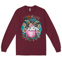 Burgundy Happy Easter Long Sleeve Tee - CowhideDigitalArt